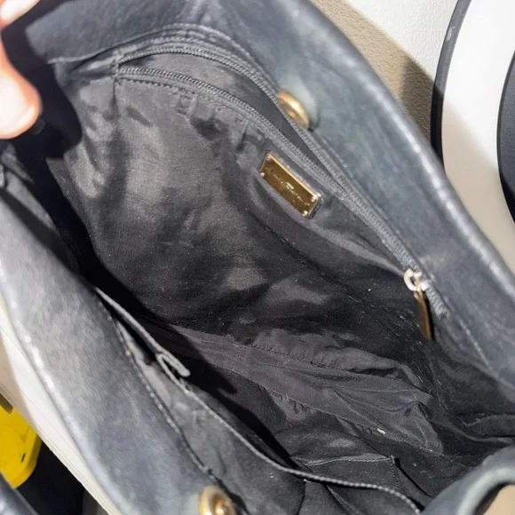 Salvatore Ferragamo Black Hobo Bag with Gold Accent - Picture 5 of 6